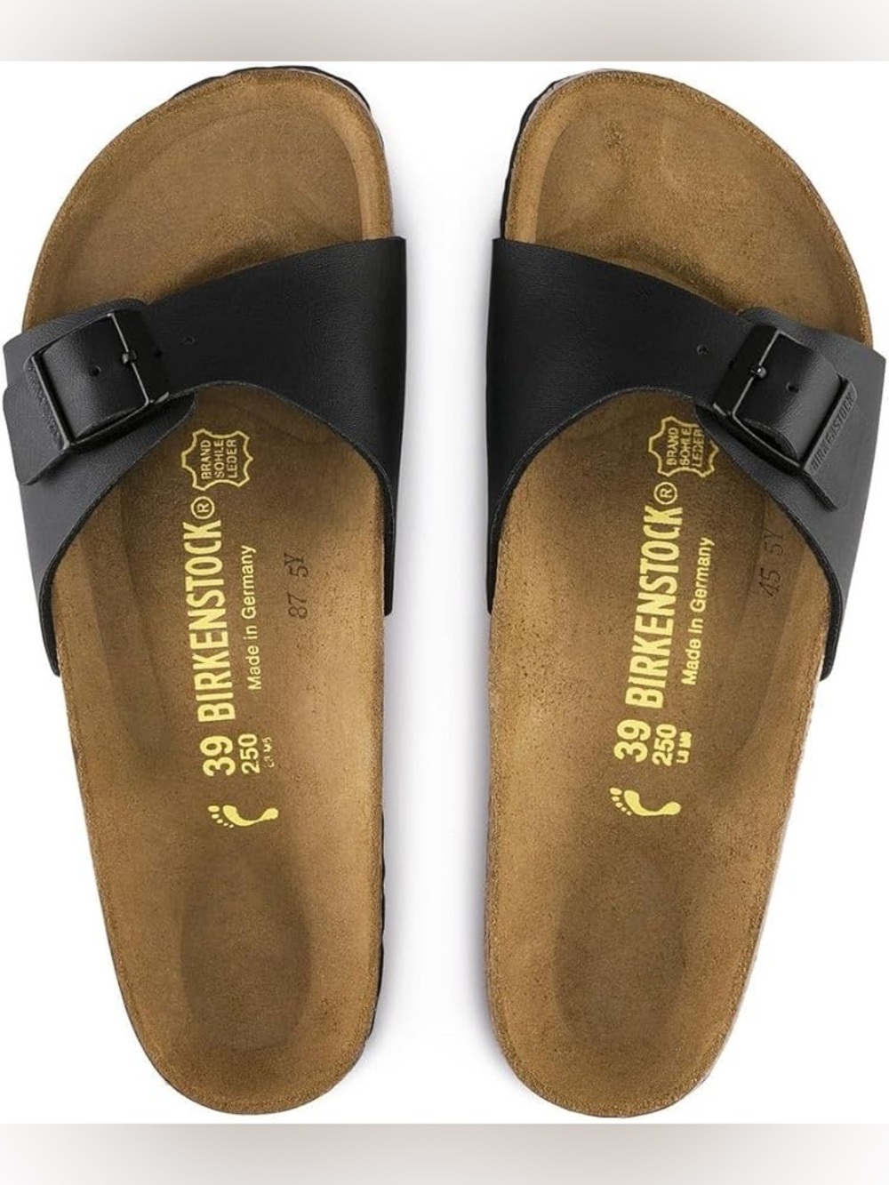 BirkenstockMadrid Birko-Flor sBlack size 42 EU or 11 US womens